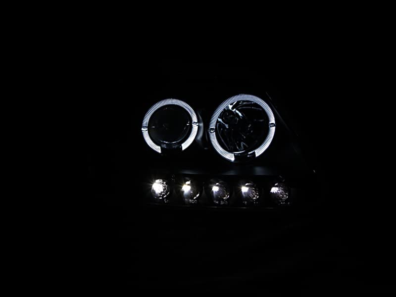 ANZO USA 111031 LED Halo Projector Headlight Set - Black | High Performance Headlights for Trucks & SUVs | Upgrade Your Night Driving & Off-Road Adventures
