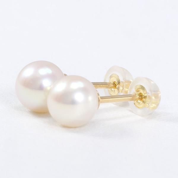 18K Yellow Gold Pearl Earrings for Women - Elegant Stud Earrings with Freshwater Pearls - Perfect for Weddings, Parties & Special Occasions