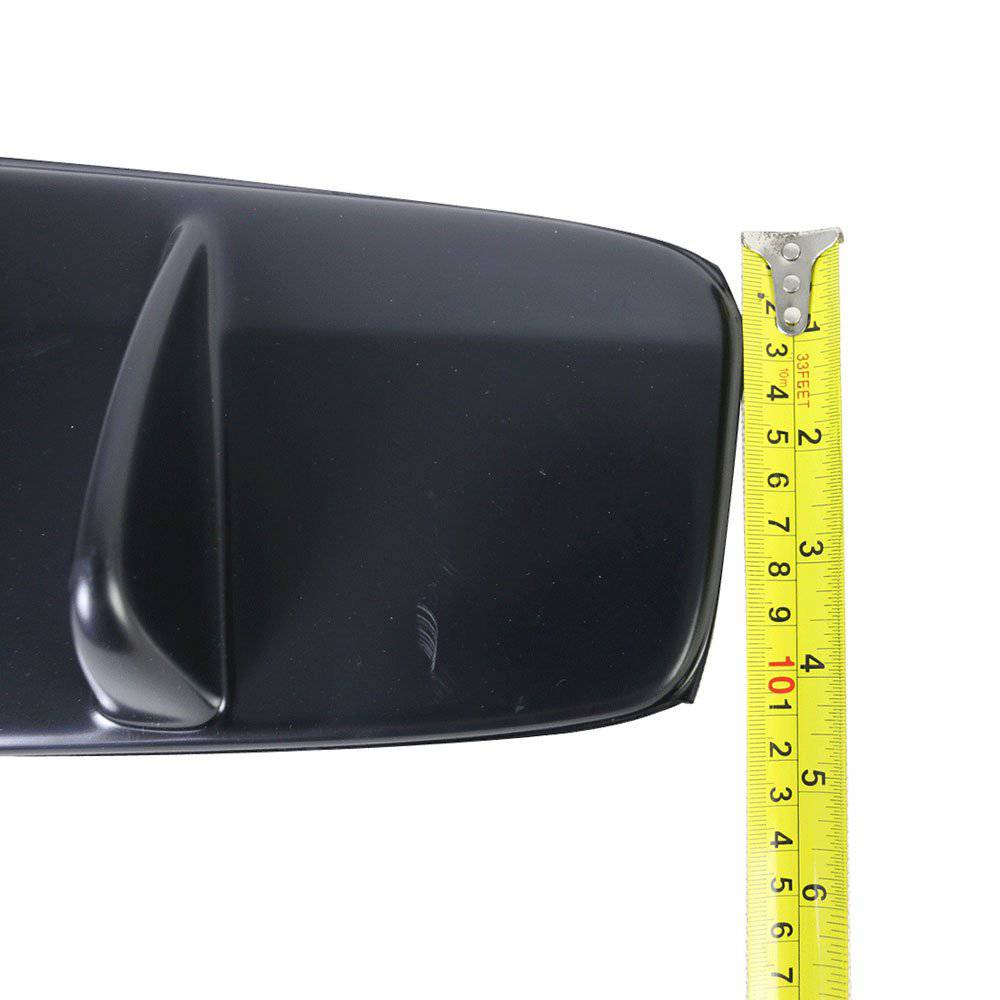 Universal Rear Diffuser V5 Style - Unpainted Black ABS Plastic Splitter Spoiler Valance Under Lip Body Kit for Cars | Enhances Aerodynamics & Sporty Look | Perfect for Street Racing & Car Shows