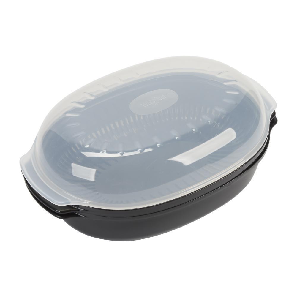 Amana 8205262RB Microwave Steamer - BPA-Free Plastic Vegetable & Food Steamer Basket for Healthy Cooking | Perfect for Meal Prep, Vegetables, Rice & Seafood
