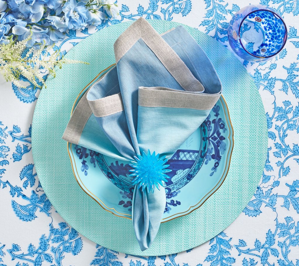 Portofino Waterproof Placemats Set of 4 - Non-Slip Table Mats for Dining, Kitchen, and Outdoor Use - Elegant and Durable Table Setting Accessories