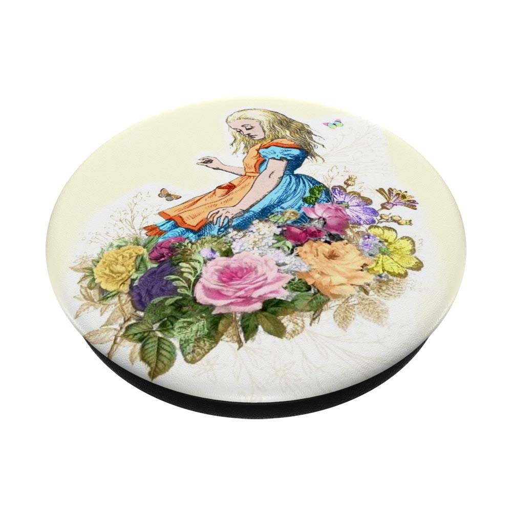 Alice in Wonderland Alice Flower Bouquet PopSockets PopGrip - Interchangeable Phone & Tablet Stand with Swappable Base | Perfect for Reading eBooks, Gaming & Video Calls