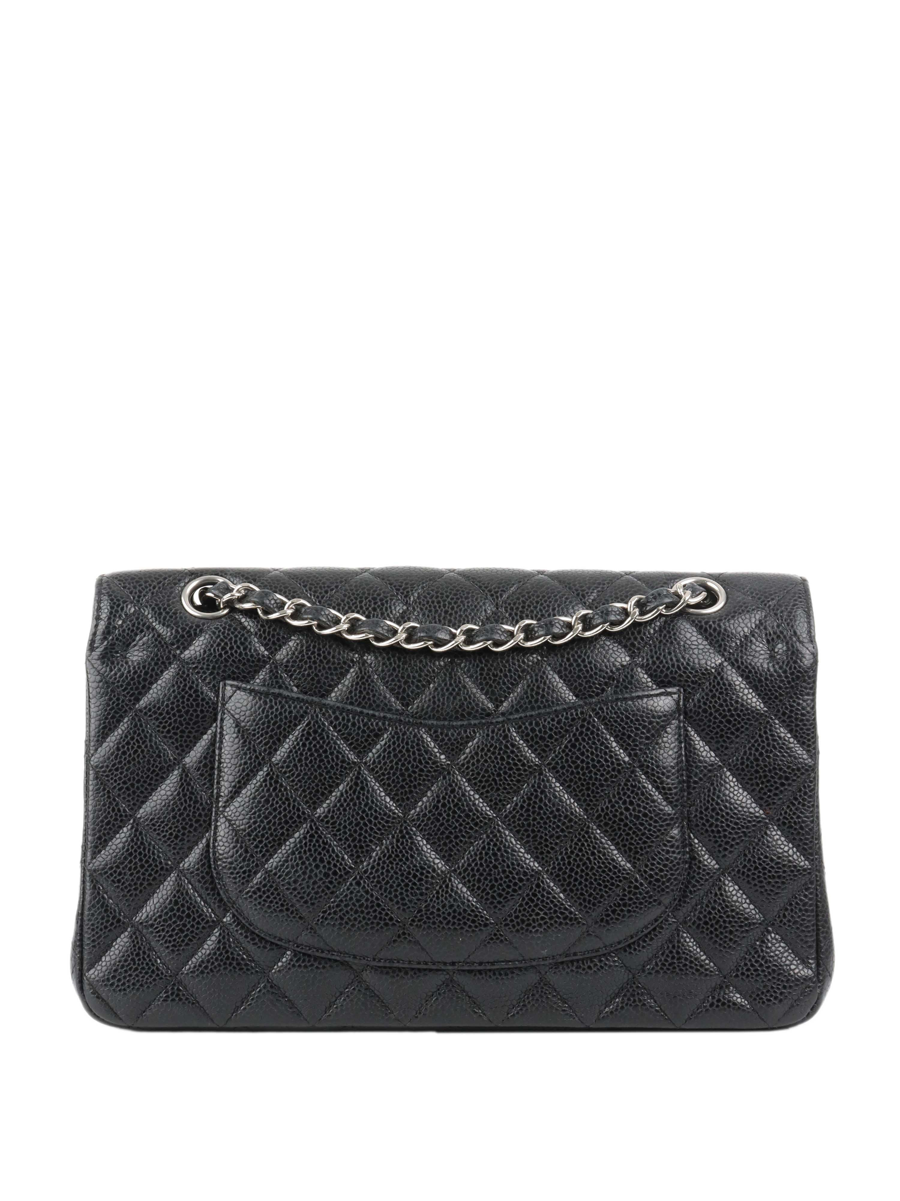 Chanel Medium Black Caviar Classic Flap Bag - Luxury Designer Handbag for Women | Perfect for Work, Evening Events & Everyday Use