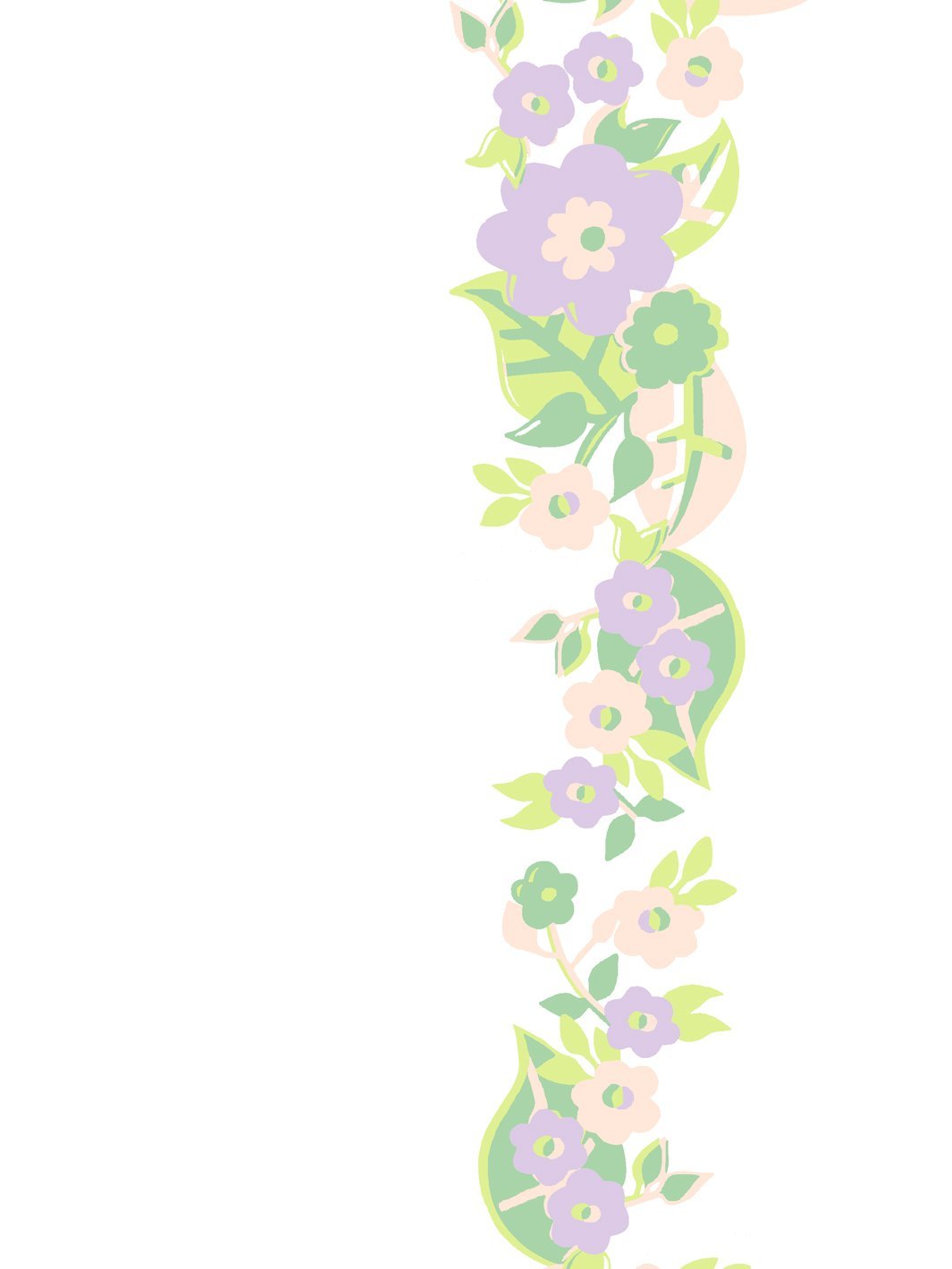 Barbie™ Floral Stripe Wallpaper - Lavender & Peach Peel & Stick Removable Wallpaper for Bedroom, Nursery, Living Room Decor