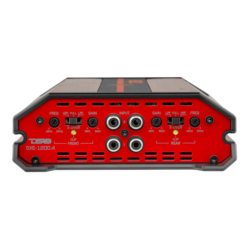 SXE Class A/B 4 Channel Car Amplifier 1200W - 4 x 60W RMS @4 Ohm - High Power Full Range Audio System for Cars, Trucks & SUVs - Perfect for Bass Boost and Clear Sound Enhancement