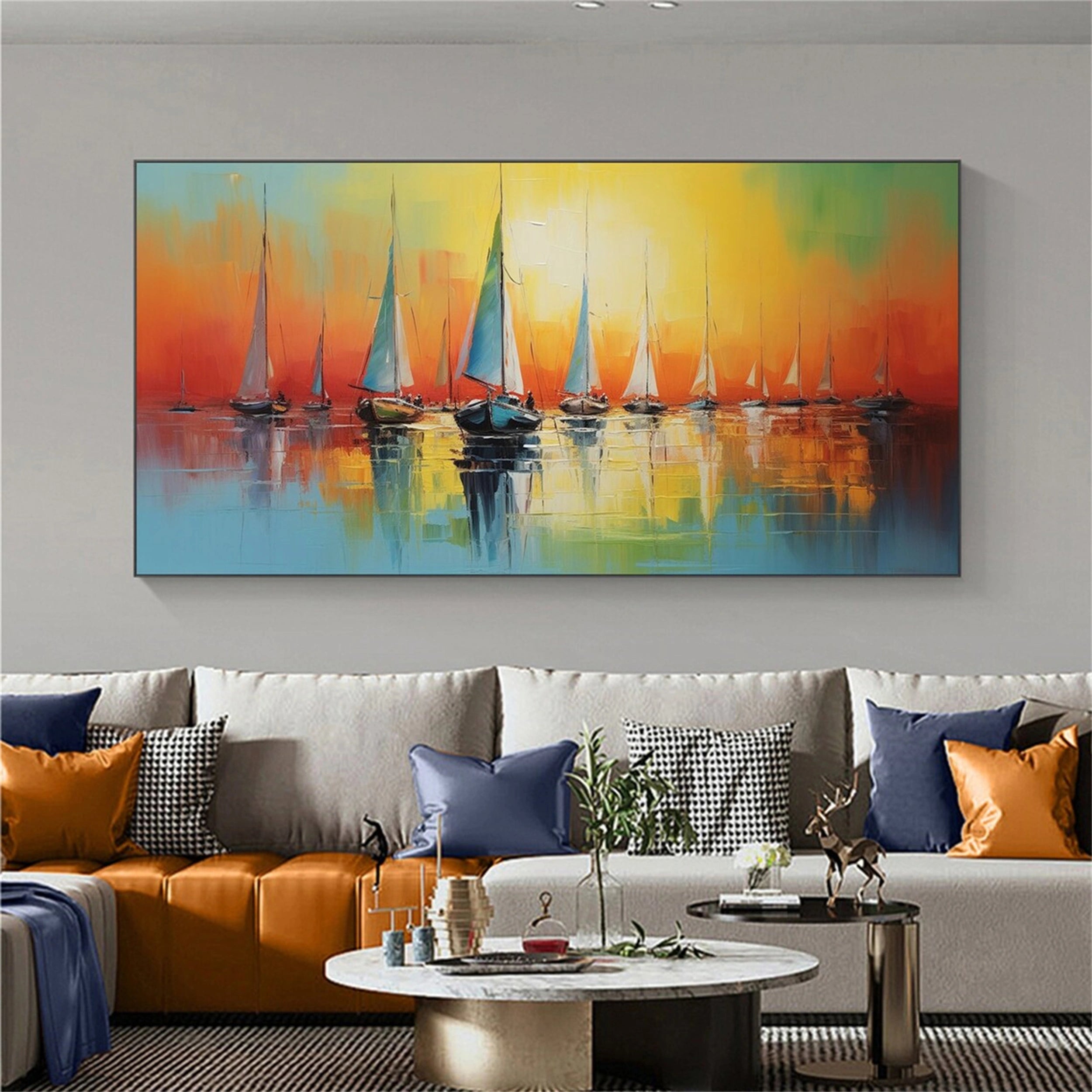 Urban Landscape Painting #UL 015 - Modern Wall Art for Home & Office Decor - Perfect for Living Room, Bedroom or Workspace