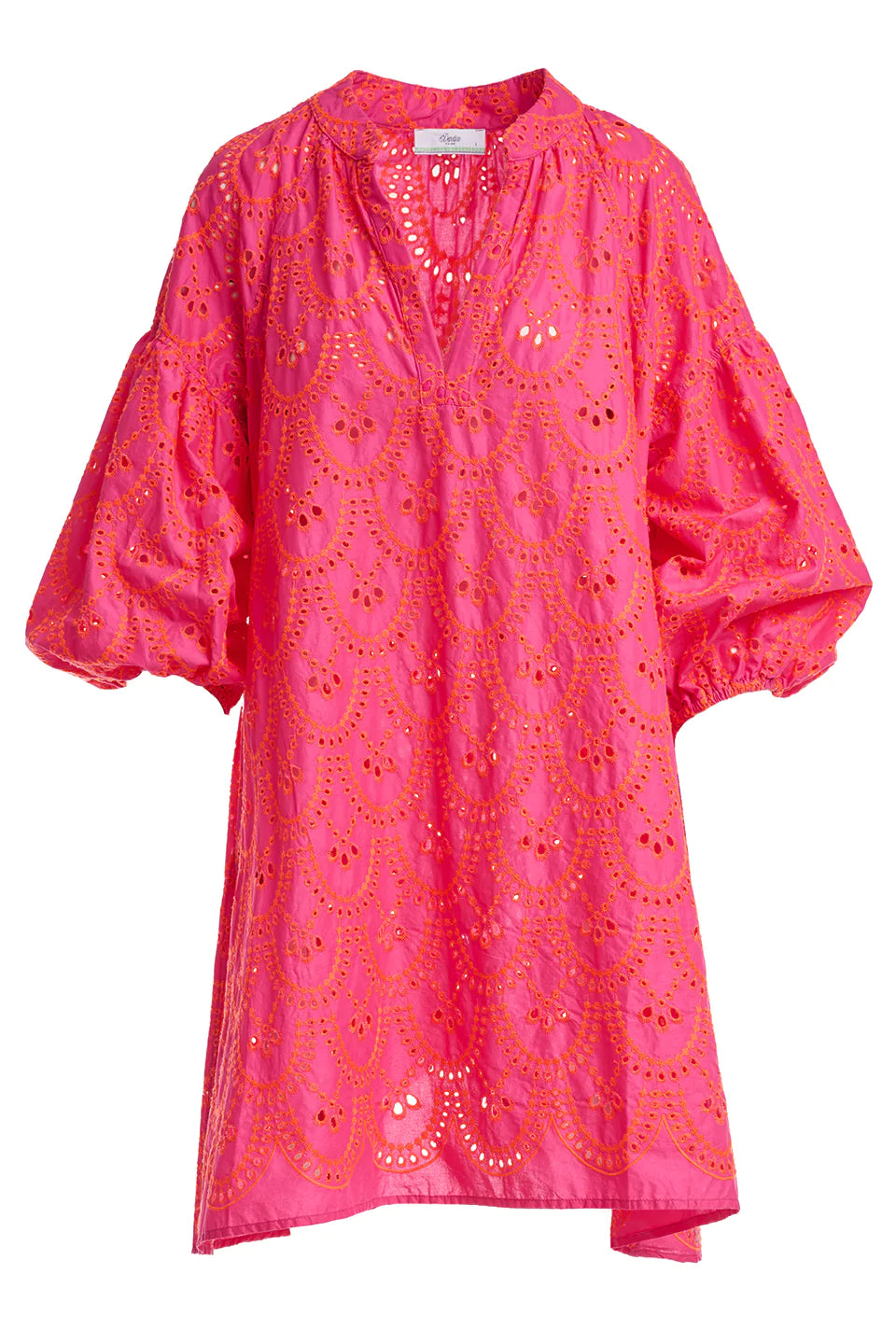 Amorgos Women's Fuchsia & Orange Floral Summer Dress - Perfect for Beach Vacations, Parties & Casual Outings