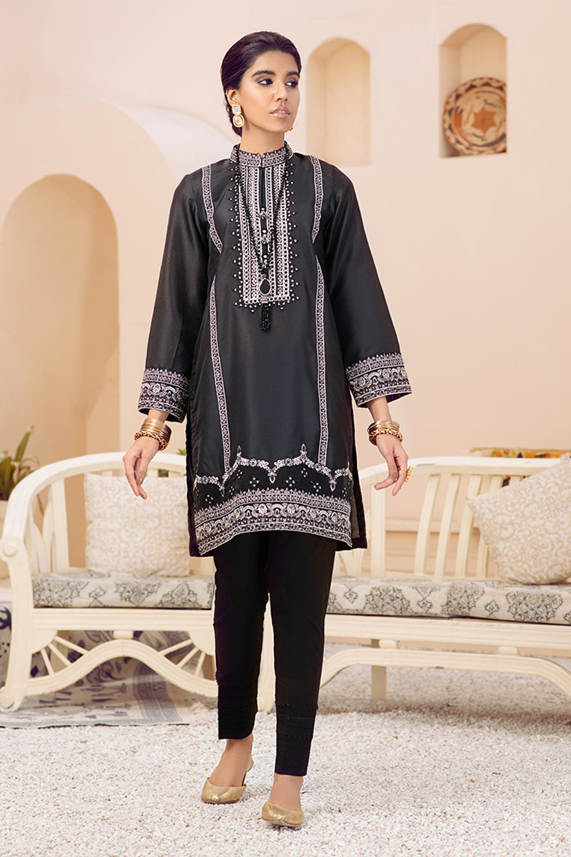 Black Lush Embroidered Shirt - Stylish Casual & Party Wear for Women | Perfect for Date Nights, Office Outfits & Special Occasions