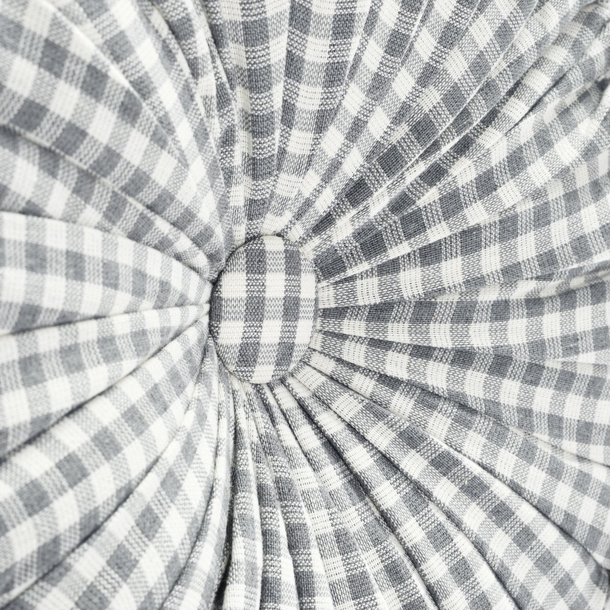 Gingham Check Yarn Dyed Pleated Decorative Pillow Covers - Stylish Home Decor for Sofa, Bed, Couch & Living Room