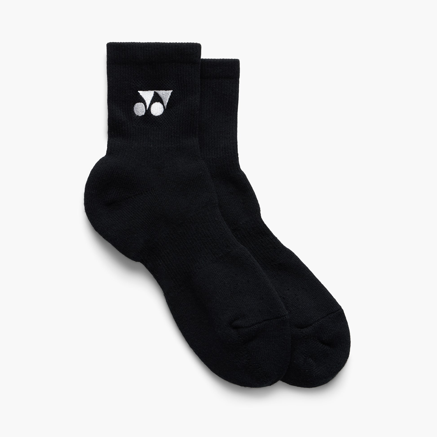 Yonex Men's Performance Sports Socks 19120 - Breathable Black Athletic Socks for Running, Tennis & Gym Workouts (Size M)