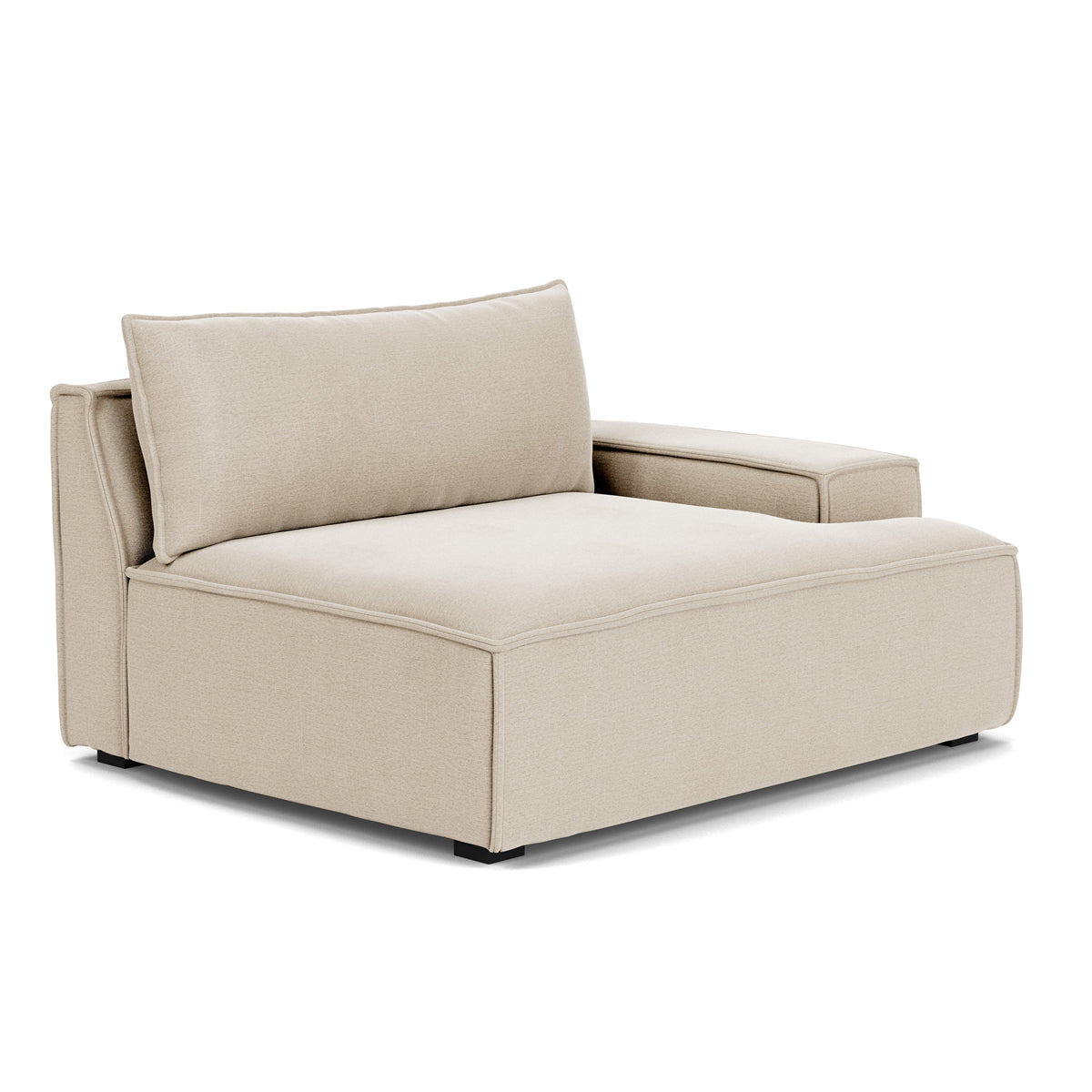 Daphne Fabric 1-Seater Right Arm Modular Sofa - Compact Modern Living Room Furniture for Small Spaces & Apartments