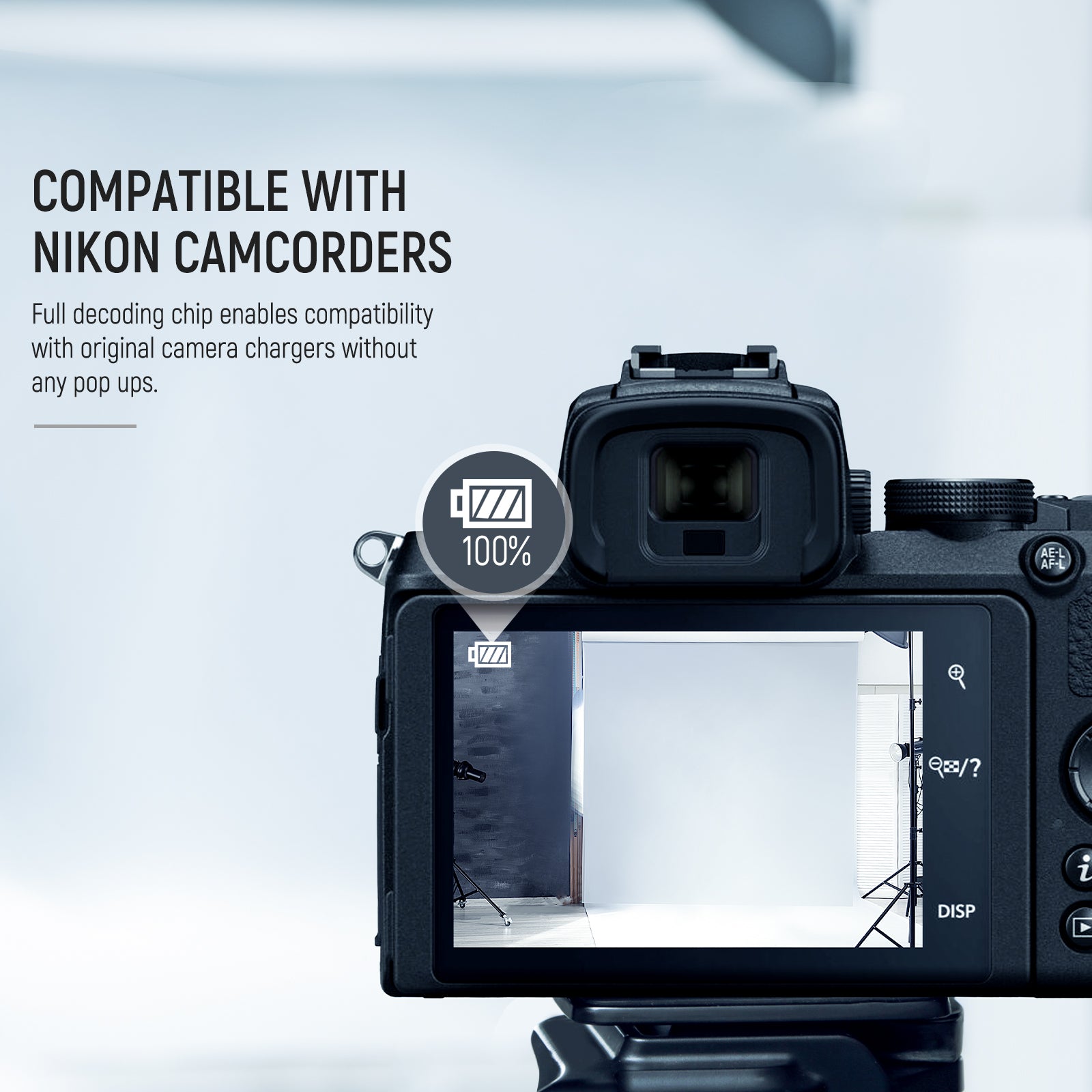 NEEWER EN-EL25 Replacement Battery & LCD USB Dual Charger for Nikon DSLR Cameras - Perfect for Travel, Photography, and Professional Use