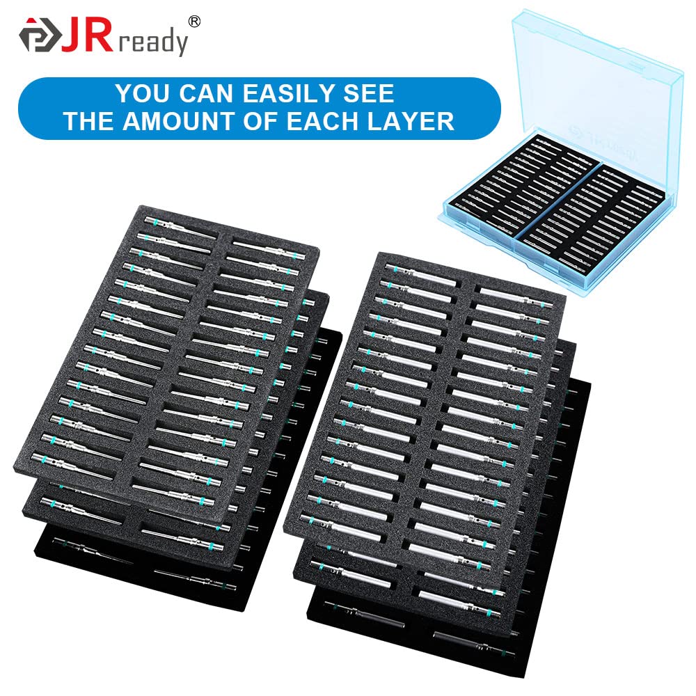 JRready 90 Pairs Deutsch Connector Pins & Sockets - 16 Gauge Solid Contacts (Male Pins 0460-215-16141 / Female Pins 0462-209-16141) - DT Connector Terminals for 14-20AWG Wires - Perfect for Automotive, Marine & Industrial Electrical Wiring