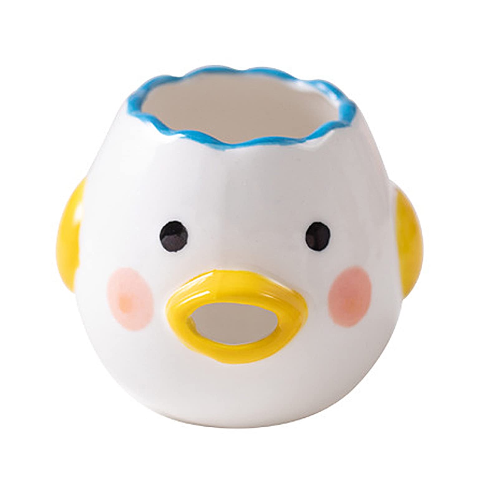 Cute Cartoon Chicken-Shaped Ceramic Egg Separator for Yolk & White - Perfect Kitchen Gadget for Baking, Cooking & Egg Recipes | Ideal for Home Chefs & Bakers