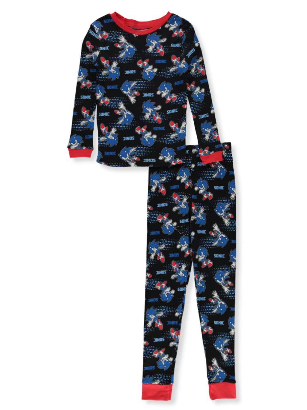 Komar Kids Boys Sonic The Hedgehog 4-Piece Cotton Pajama Set - Little Kids & Big Kids Sizes - Soft & Comfortable Sleepwear for Playtime & Bedtime