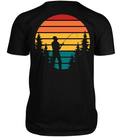 CastAway Black Sunset Graphic T-Shirt for Men - Soft Cotton Casual Tee for Beach Outings, Summer Travel & Streetwear Fashion