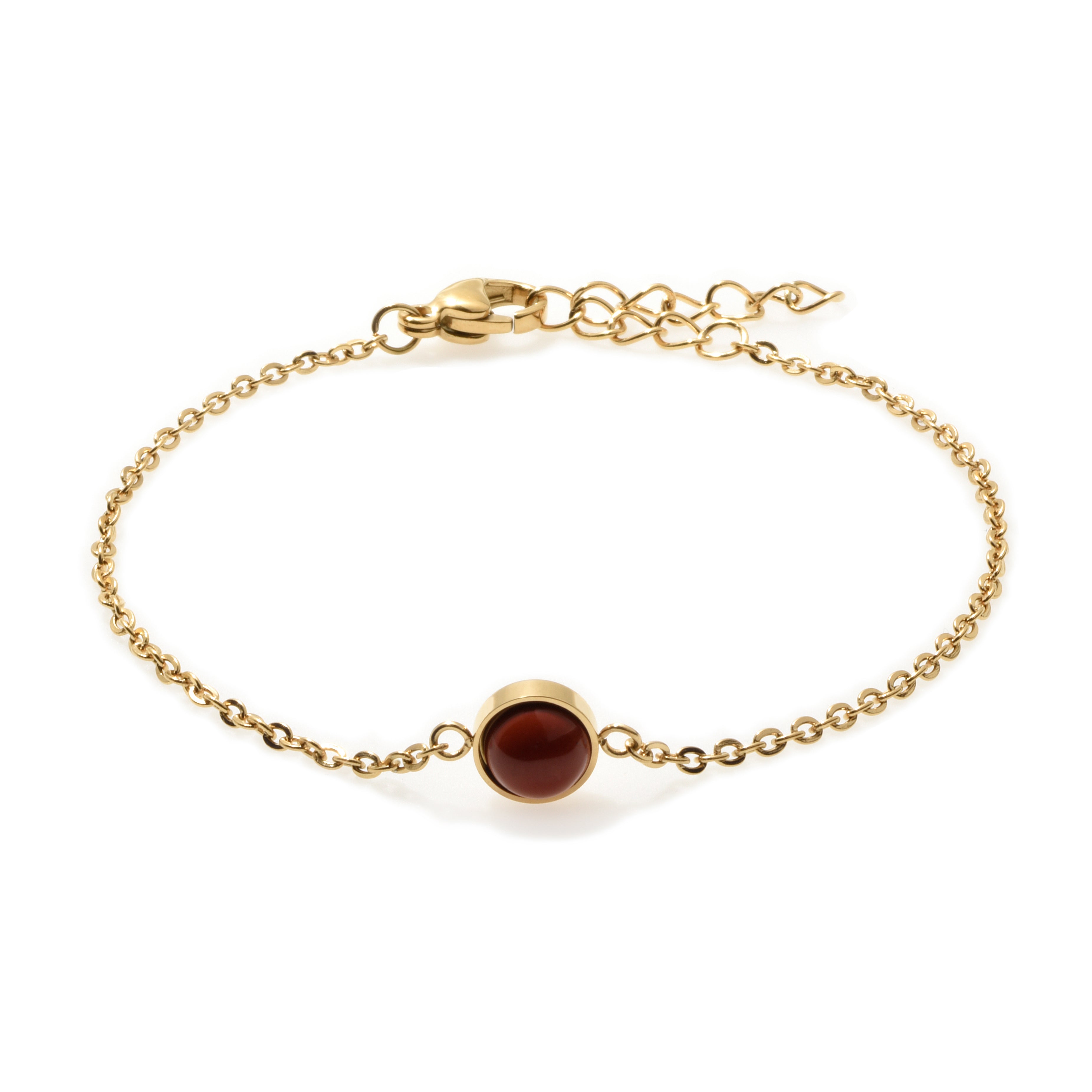 Red Jasper Solitaire Gold Bracelet for Women - Elegant Healing Crystal Jewelry for Meditation, Yoga & Spiritual Gifts