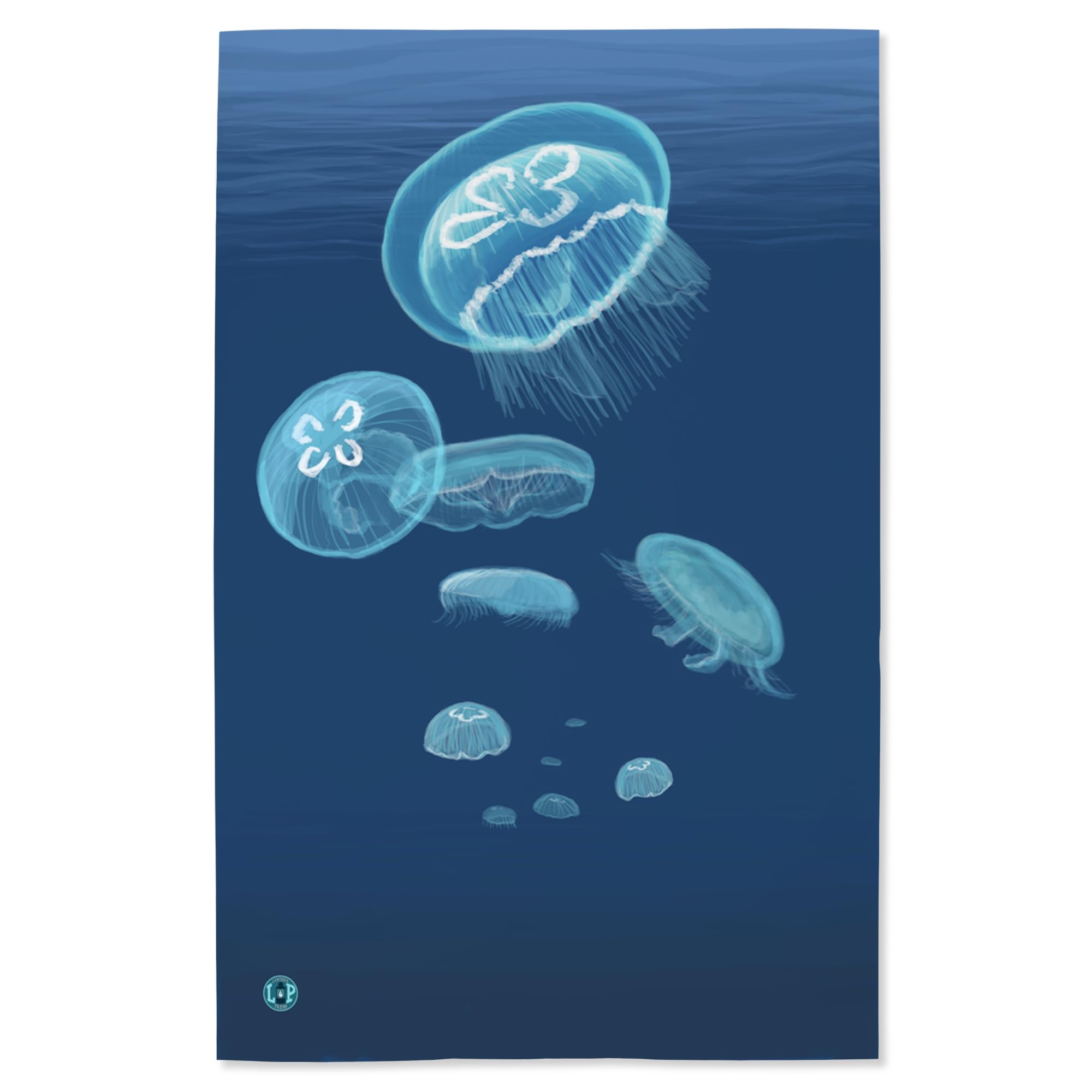 Lantern Press 16x24 Inch Giclee Art Print - Stunning Jellyfish Illustration Wall Decor for Living Room, Bedroom & Office