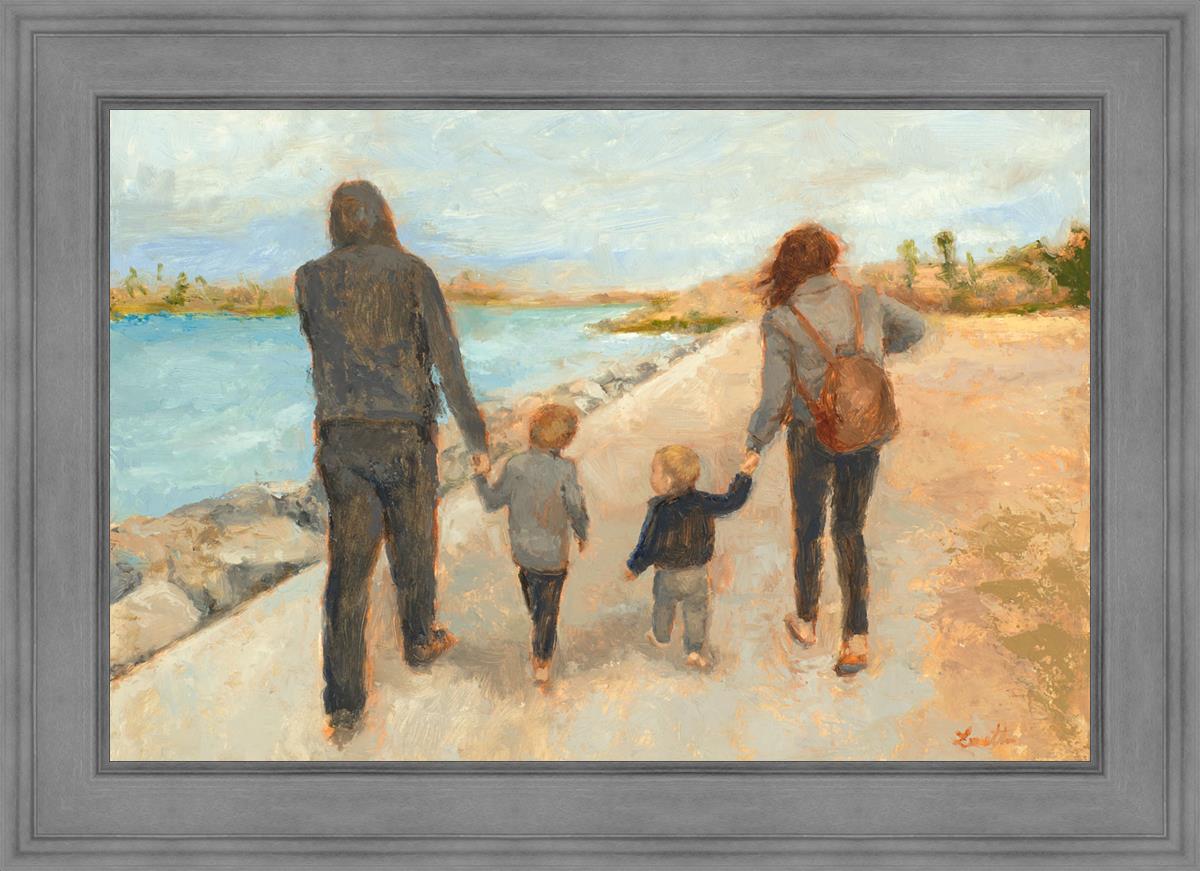 Family Walk On The Beach - Comfortable & Stylish Beach Sandals for Women, Men and Kids | Perfect for Summer Vacations, Seaside Strolls and Outdoor Adventures