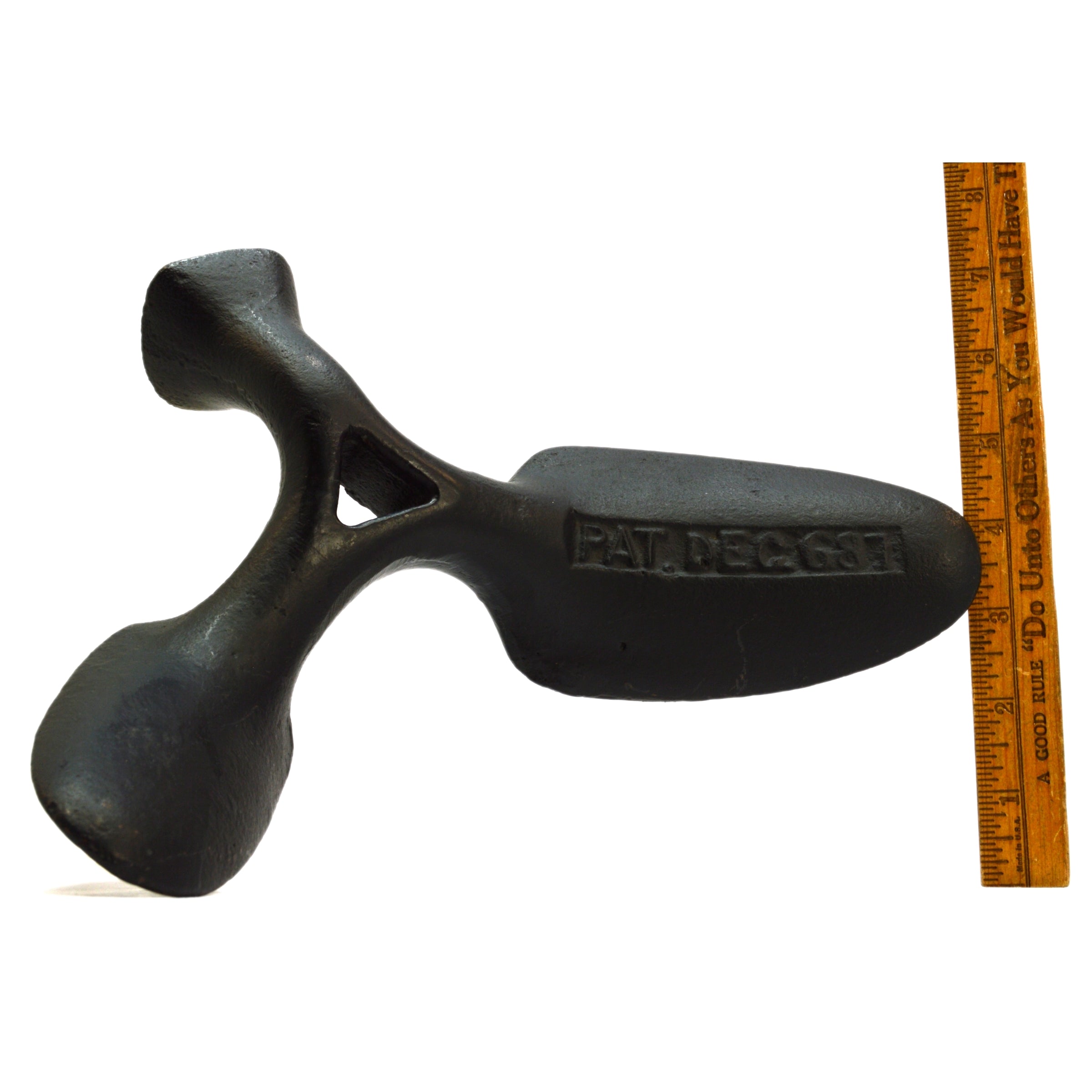 Antique Cobblers Shoe Last - Unique Shoemakers Anvil Patented Dec 6, 1887 - Vintage Leatherworking Tool for DIY Shoemaking & Historical Display