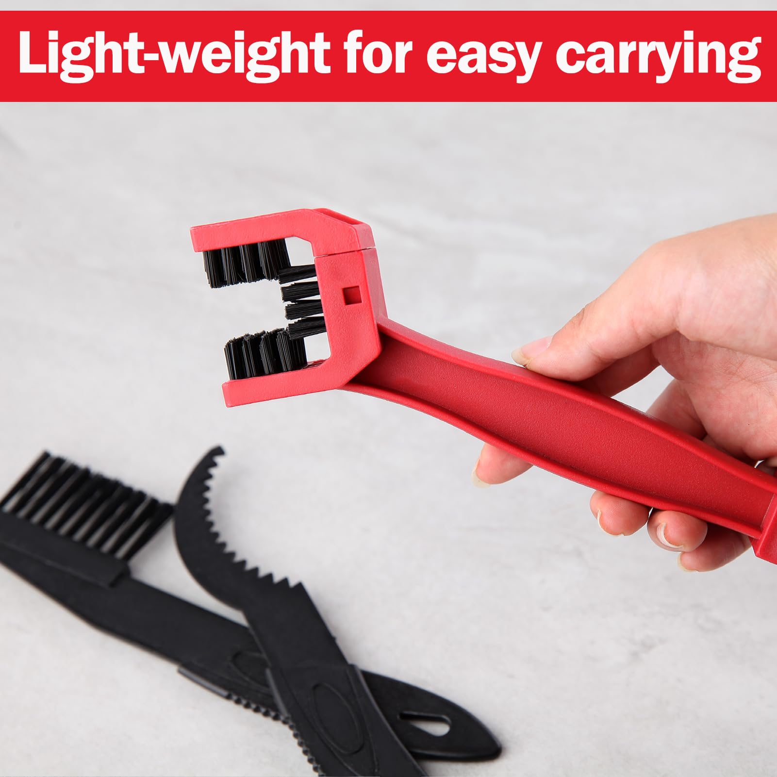 4-Piece Motorcycle & Bicycle Chain Cleaning Kit - Bike Chain Cleaner Brush, Crankset Brush & Grunge Brush for MTB, Road & Mountain Bikes - Perfect for DIY Bike Maintenance & Motorcycle Chain Care