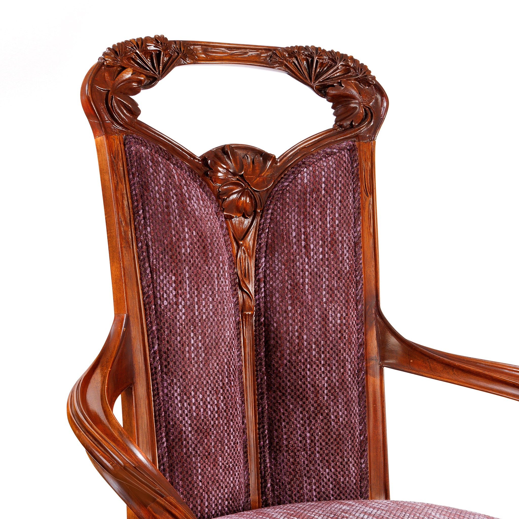 Louis Majorelle Ombellifères Settee and Side Chairs - Art Nouveau Living Room Furniture Set for Elegant Home Decor