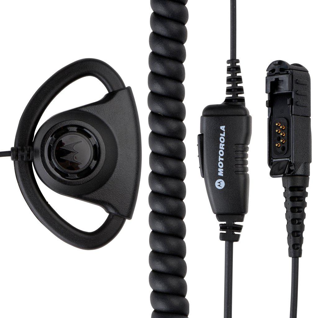 Motorola PMLN6757 Adjustable D-Style Earpiece - Lightweight Noise-Isolating Headset for Clear Communication | Perfect for Call Centers, Truck Drivers & Office Professionals