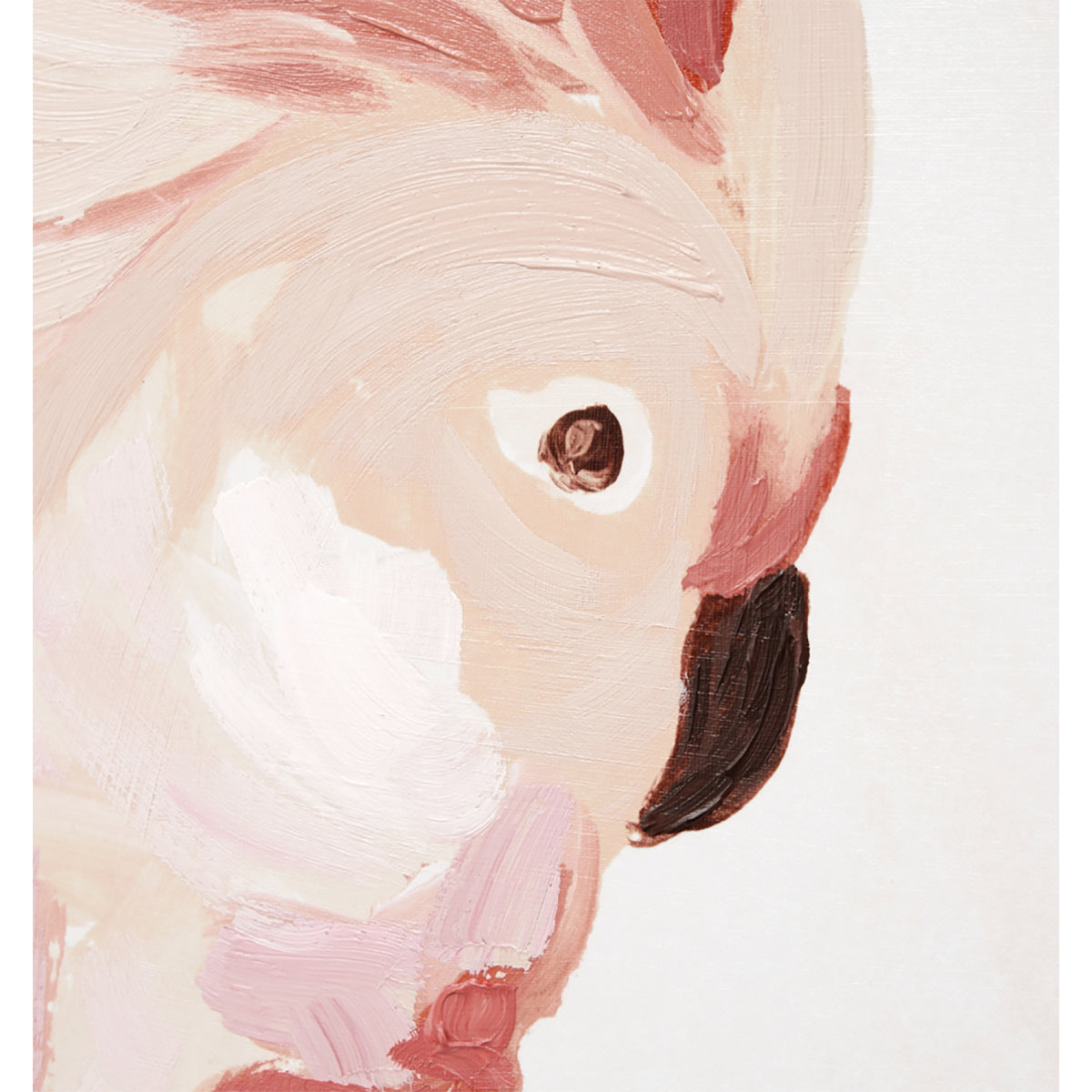 Beautiful Cockatoo Portrait Framed Canvas Wall Art - Tropical Bird Decor for Living Room, Bedroom & Office