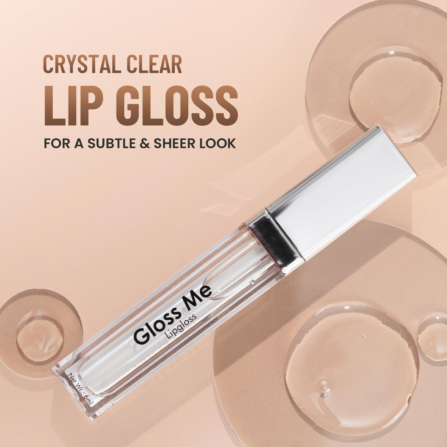 Swiss Beauty Gloss Me Lip Gloss - Lightweight Non-Sticky Formula with Jojoba Oil & Glycerine (6.7ml) | Shiny Hydrating Lip Gloss for Daily Wear, Parties & Makeup Looks