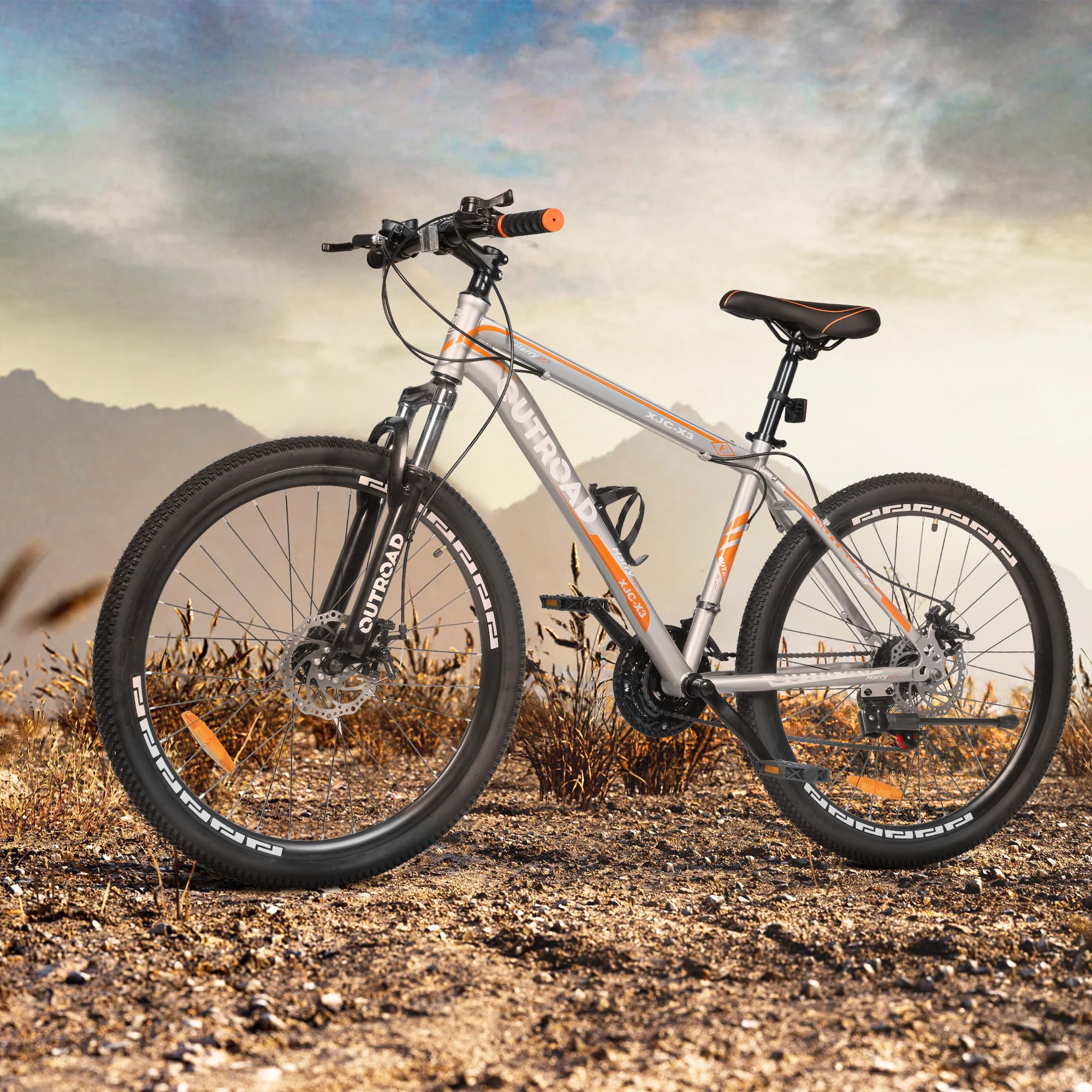 26 Inch Mountain Bike for Adults - Lightweight Aluminum Frame, 21-Speed Gears & Dual Disc Brakes with Lock-Out Suspension Fork - All-Terrain Bicycle for Men & Women - Perfect for Trail Riding, Commuting and Outdoor Adventures