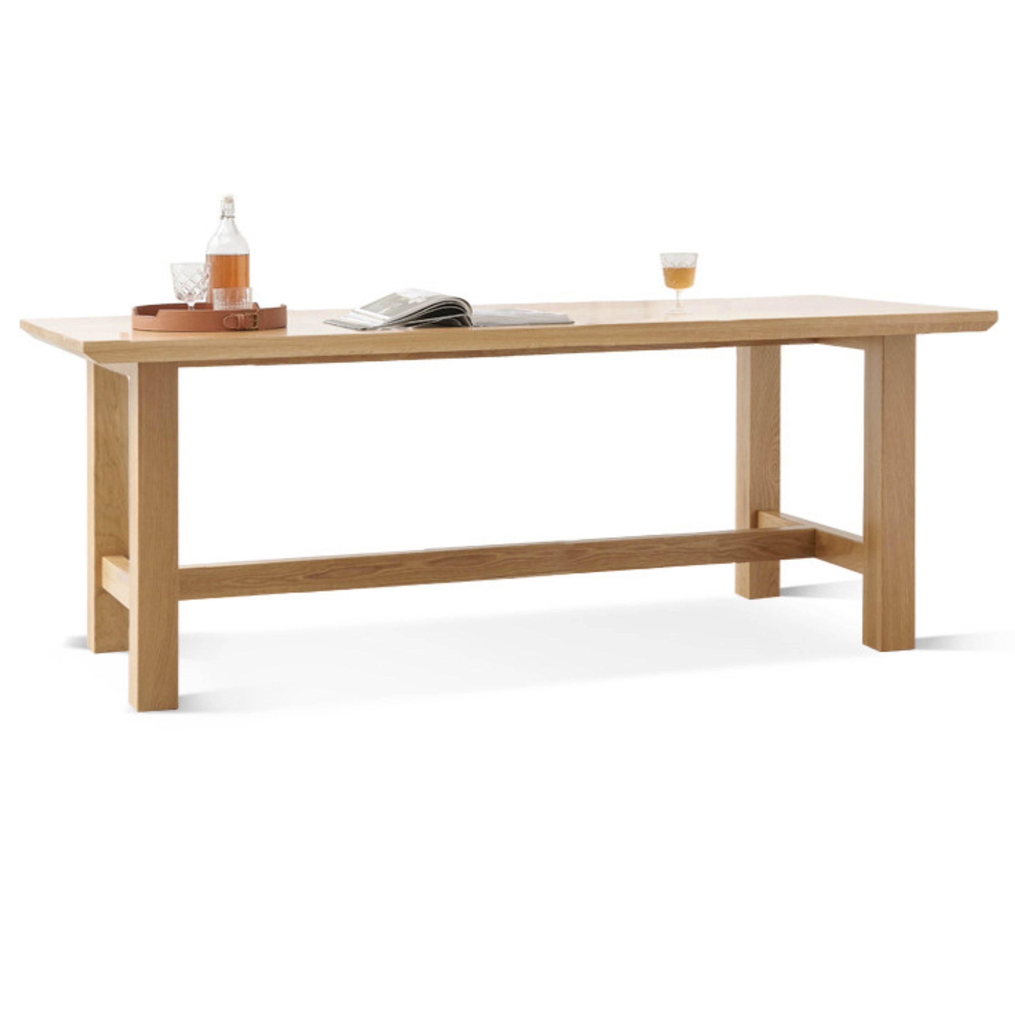 Rustic Style Dining Table - Solid Oak, Ash, Cherry Wood - Perfect for Farmhouse, Cottage & Country Home Dining Rooms