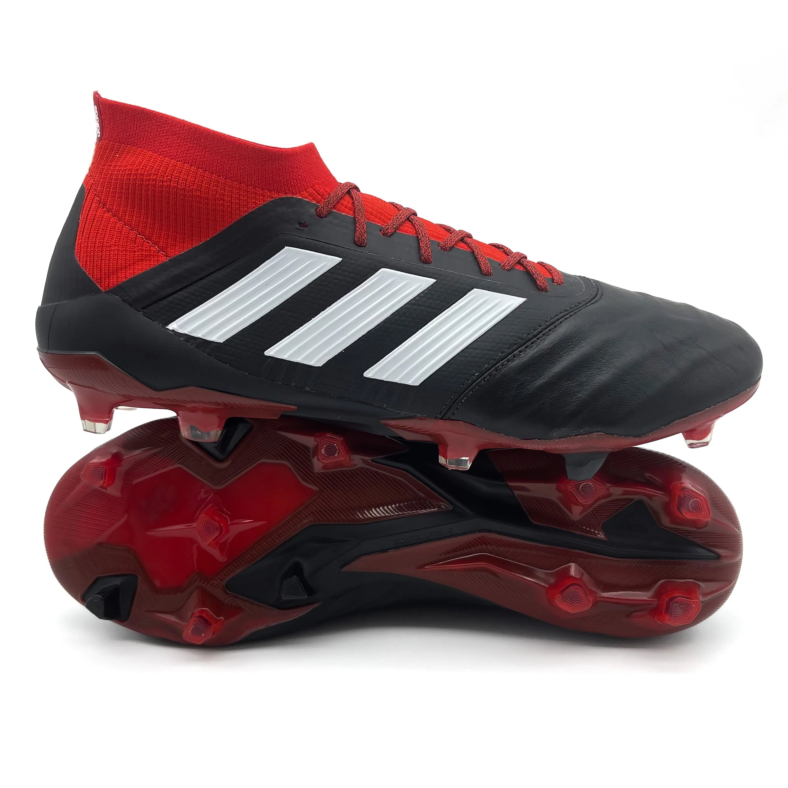 Adidas Predator 18.1 FG Leather Soccer Cleats - Men's Firm Ground Football Boots for Enhanced Control & Grip - Perfect for Competitive Matches & Training Sessions
