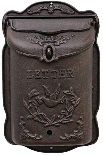Secure Wall Mount Lockable Mailbox - Heavy Duty Cast Iron Post Box with Key for Home & Business | Perfect for Apartments, Offices & Outdoor Parcel Delivery