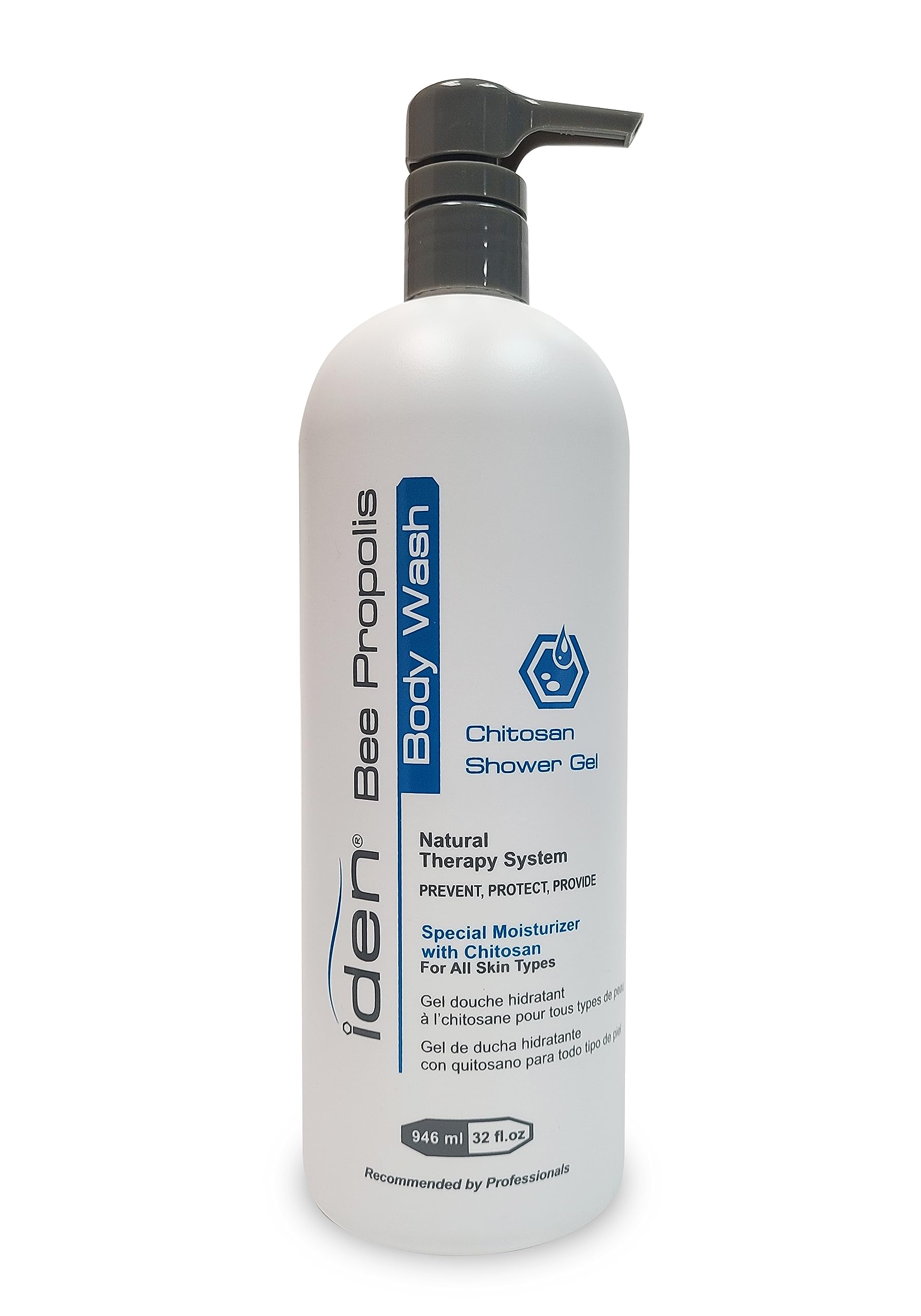 Iden Bee Propolis Body Wash 32oz - Natural Antibacterial & Moisturizing Shower Gel for Sensitive Skin - Perfect for Daily Use & Post-Workout Cleansing