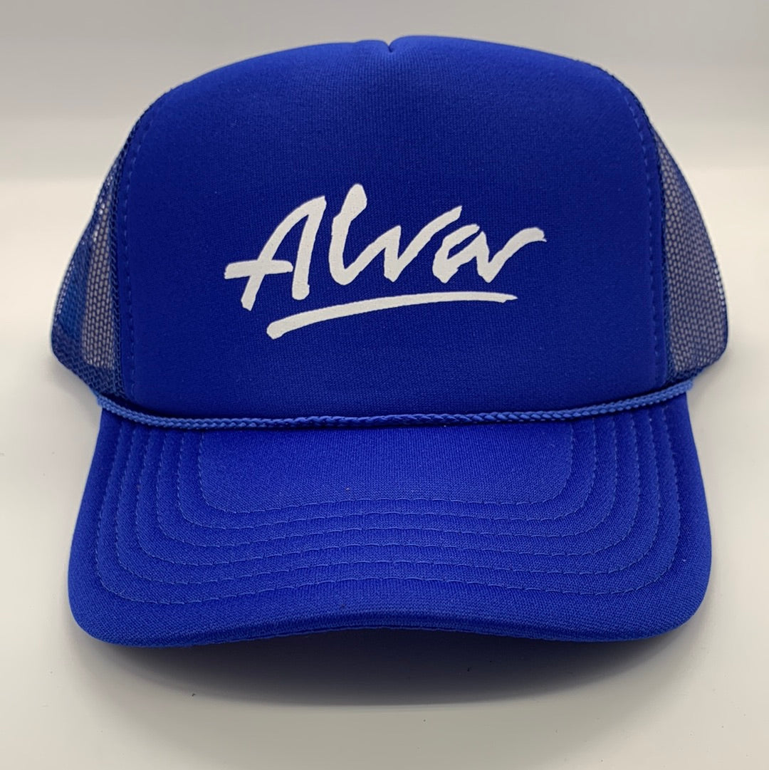 Classic Alva Trucker Hat for Men & Women - Adjustable Snapback Cap in Navy Blue - Perfect for Outdoor Activities, Sports & Casual Wear