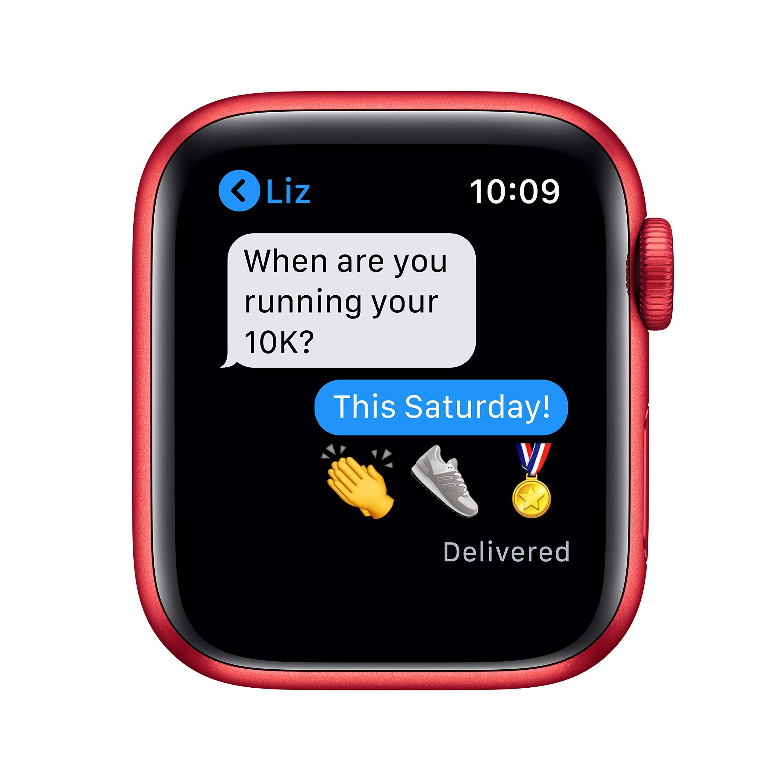 Apple Watch Series 6 (GPS + Cellular, 40mm) - (Product) RED Aluminum Case with RED Sport Band (Renewed) | Smart Fitness Tracker for Running, Swimming & Daily Activity | Compatible with iPhone