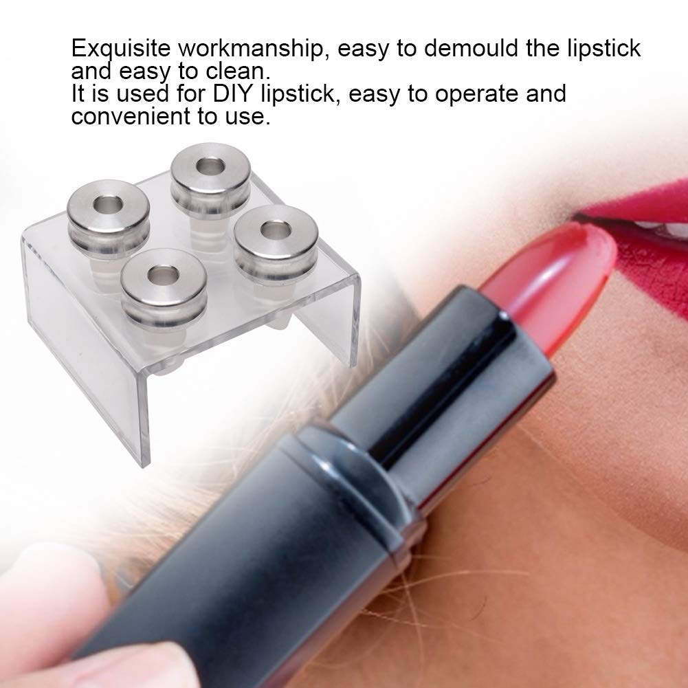 DIY Lipstick Maker Mold Kit - 9mm Beak Lip Gloss & Balm Making Tool with 4 Holes - Perfect for Homemade Lipstick, Lip Balm & Cosmetics Crafting at Home