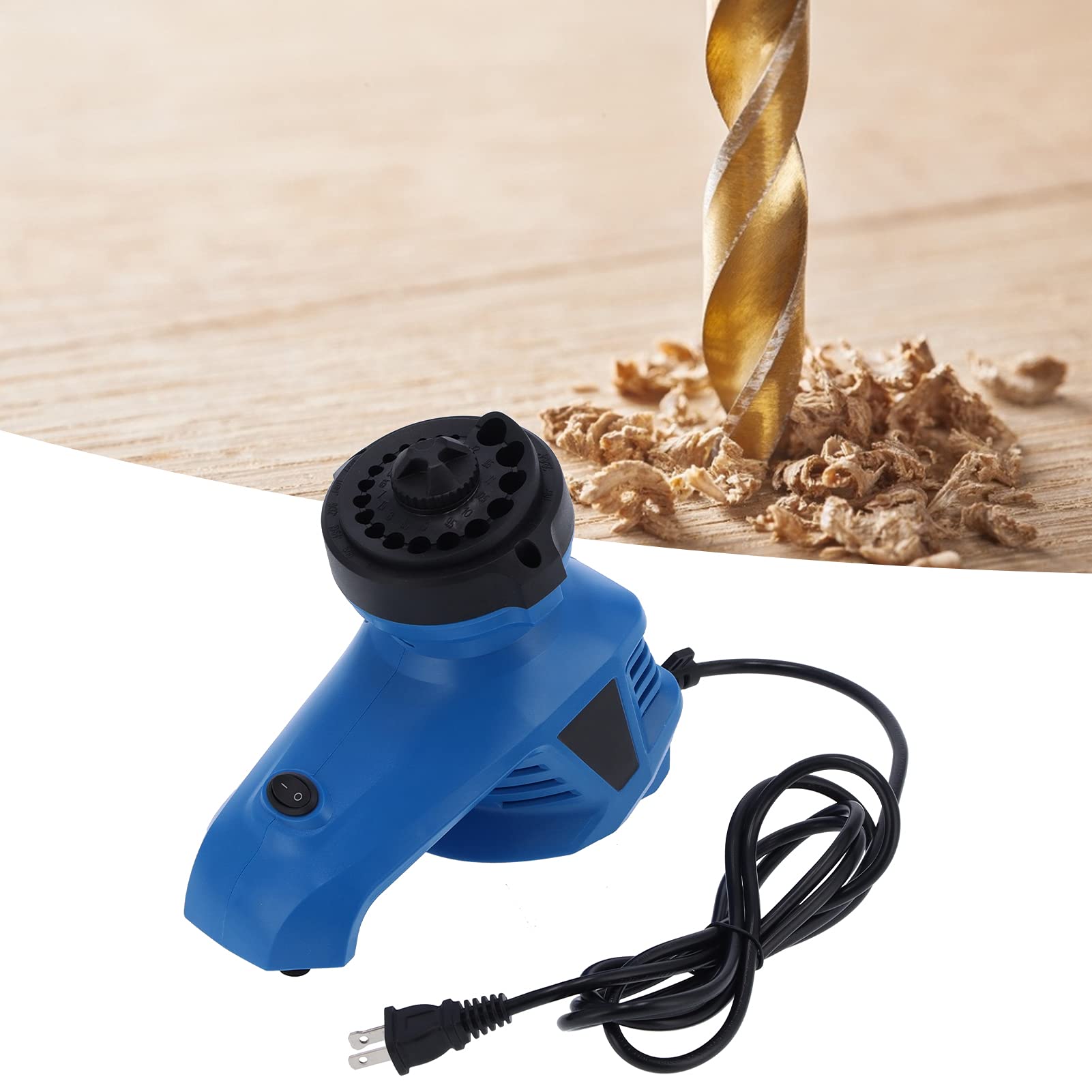 Electric Drill Bit Sharpener - 19 Hole Multi-Angle Grinding, 110-120V US Plug, Professional Construction & Electronic Industry Tool for Sharpening Twist Bits - Perfect for Workshop, DIY Projects & Metalworking