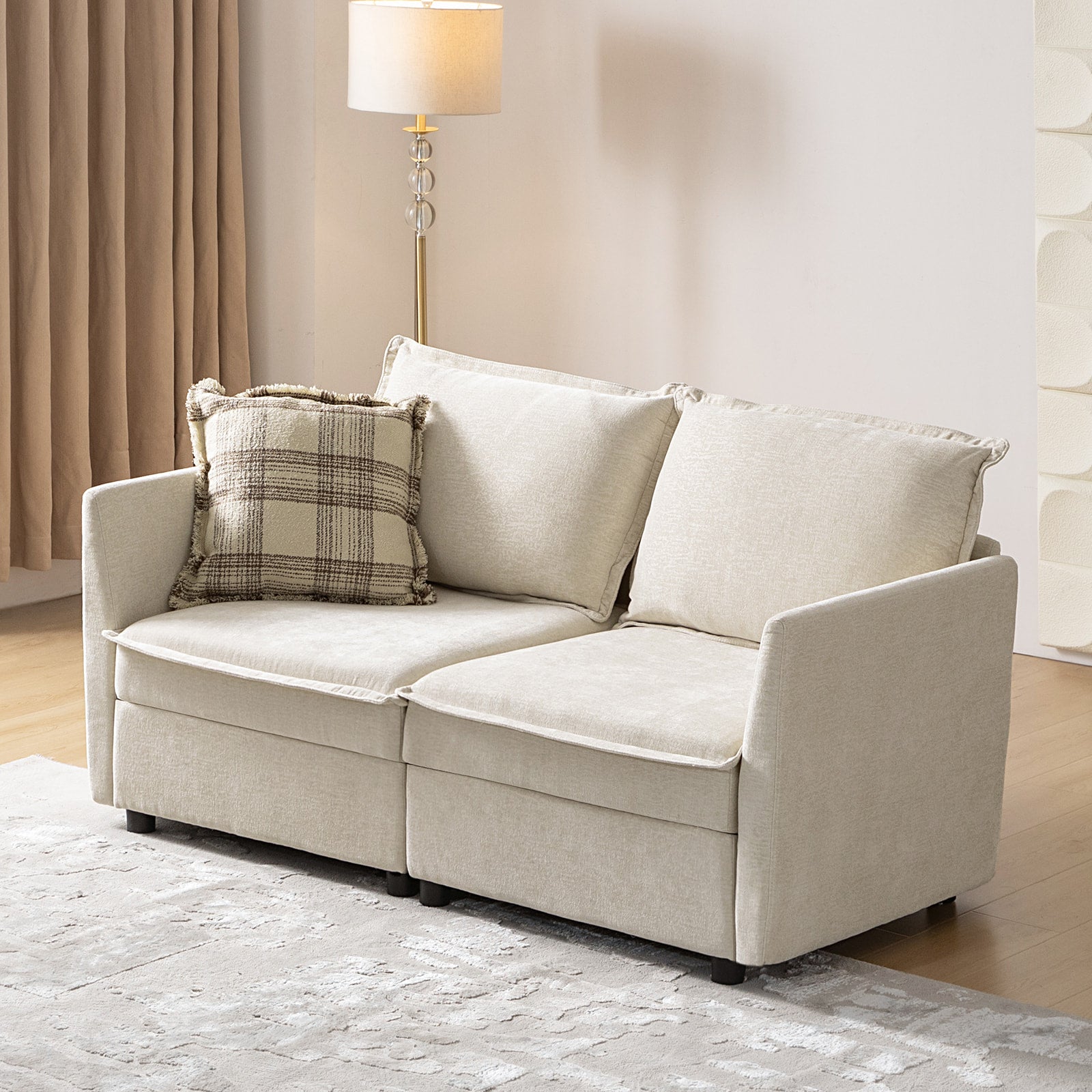 Harmetrix Oversized Soft Sectional Couch with Storage | Modern L-Shaped Sofa Bed with Hidden Compartment | Perfect for Living Room, Family Room & Small Spaces