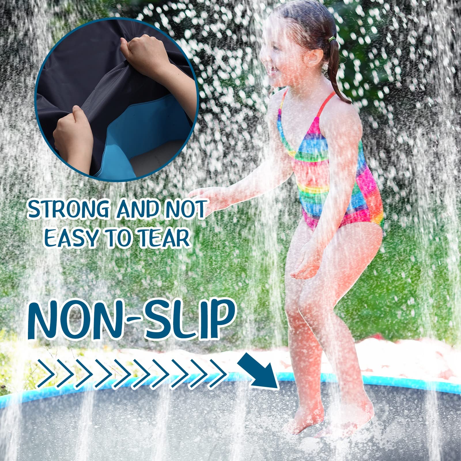 Lewtemi 10ft Extra Large Non-Slip Splash Pad - 120