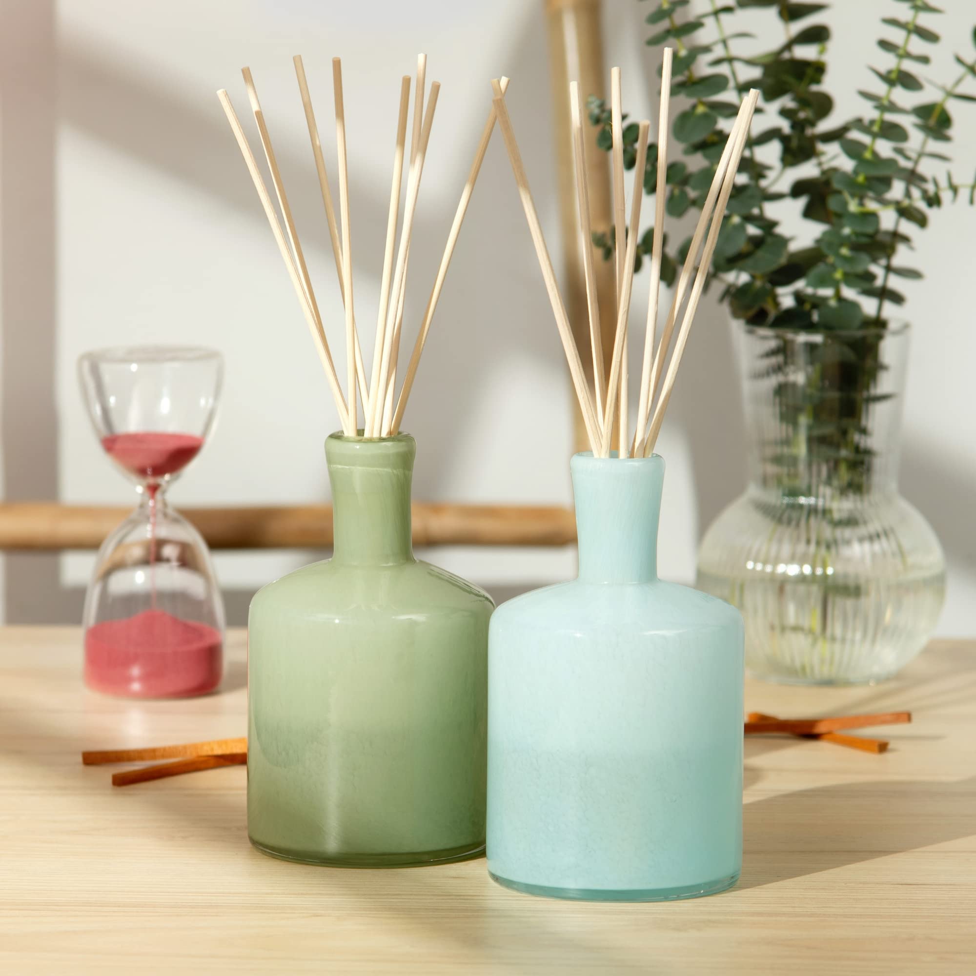 LAFCO New York Signature Reed Diffuser - Marine Scent, 15 oz | Long-Lasting 9-Month Fragrance | Handcrafted Glass Vessel & Natural Wood Reeds | Made in USA | Perfect for Home, Office & Spa Relaxation