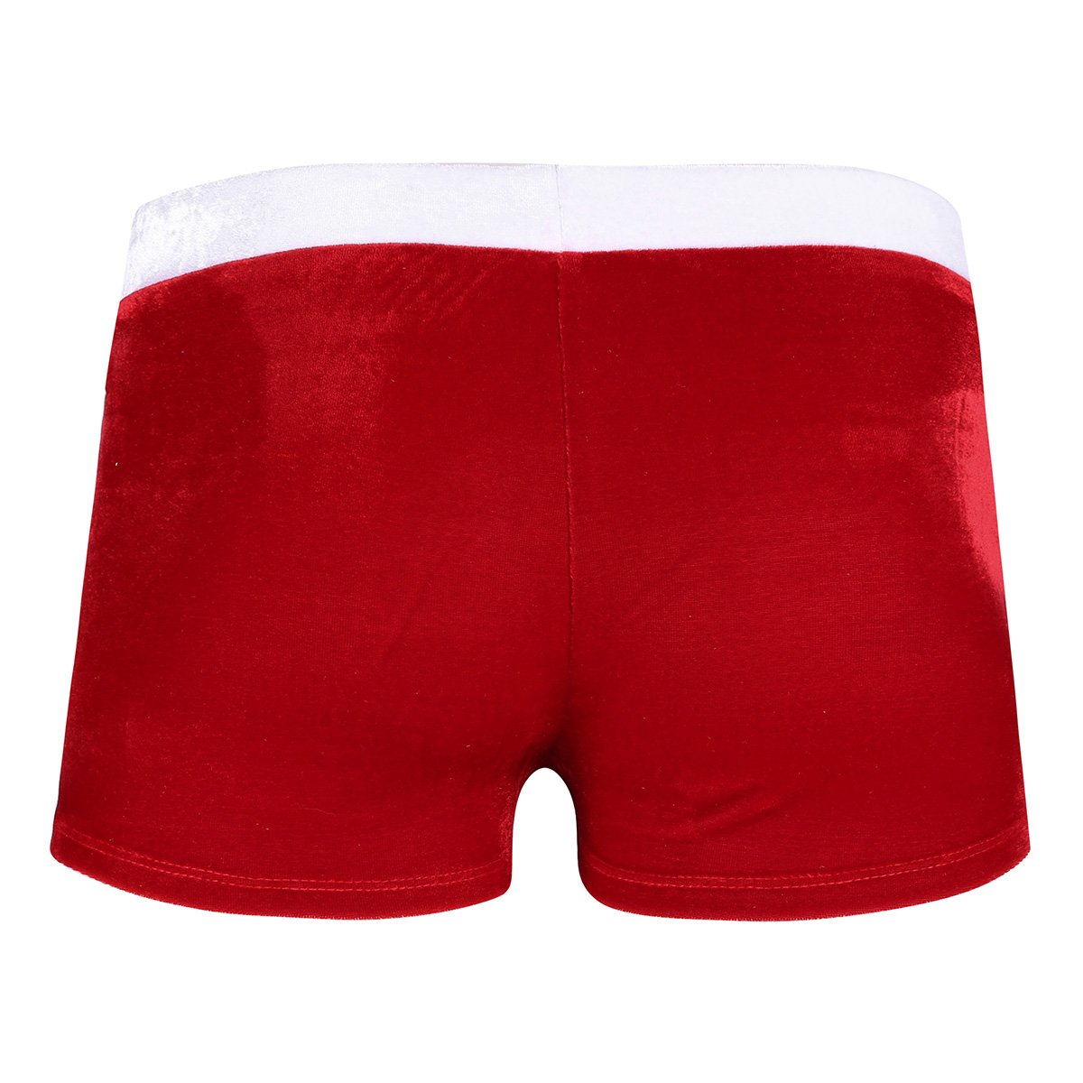 Men's Velour Christmas Santa Boxer Shorts - Festive Holiday Underwear for Cosplay & Comfortable Sleepwear