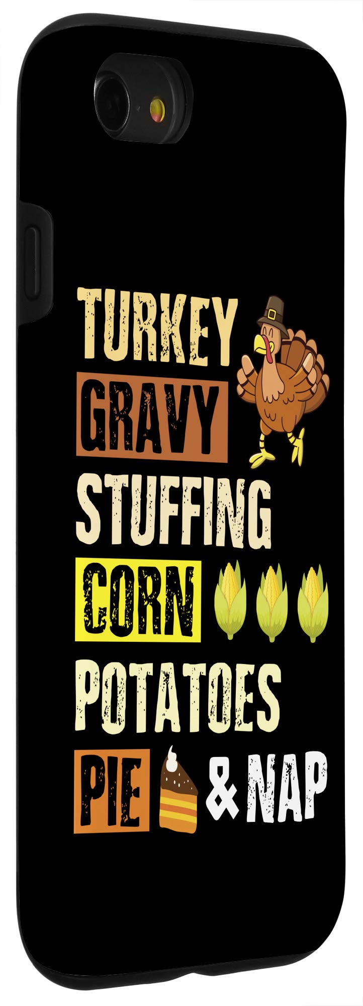 iPhone SE (2020) / 7 / 8 Thanksgiving Themed Phone Case - Turkey Gravy Stuffing Corn Potatoes Pie Design | Perfect for Holiday Parties, Family Gatherings & Autumn Decorations