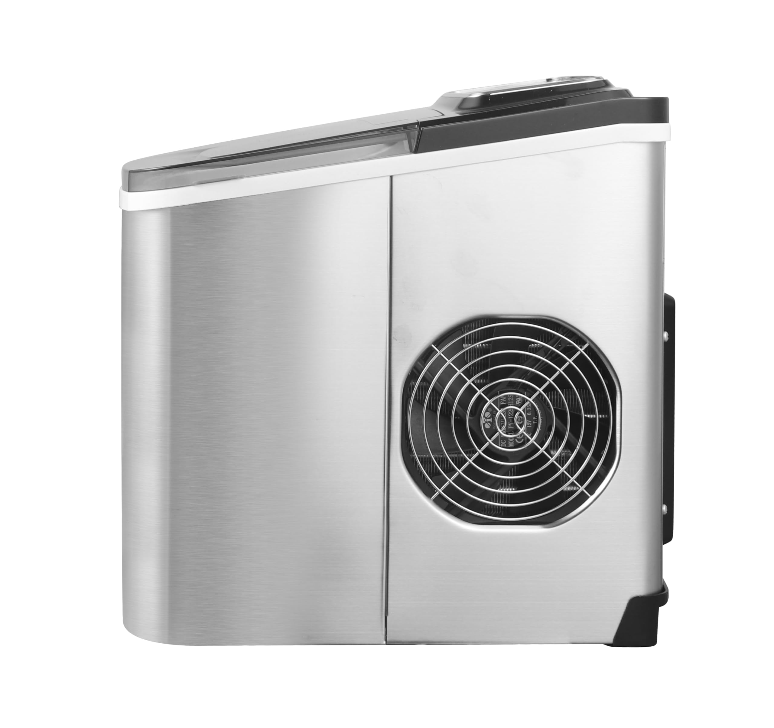 Panana Countertop Ice Maker Machine - 26lbs/24H, Makes 9 Ice Cubes in 7-10 Minutes, Automatic Portable Ice Maker with Handle, Scoop & Basket (Silver) - Perfect for Home, Office, Parties & Outdoor Activities