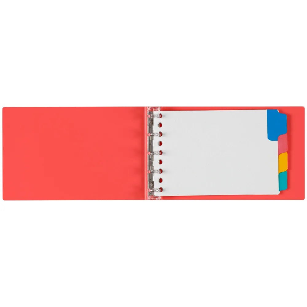 Maruman Index Mini Loose Leaf Notebook - Portable 5-Subject Spiral Notepad for School, Office & Journaling | A5 Size, 80 Sheets, Durable Cover | Perfect for Students, Professionals & Note-Taking