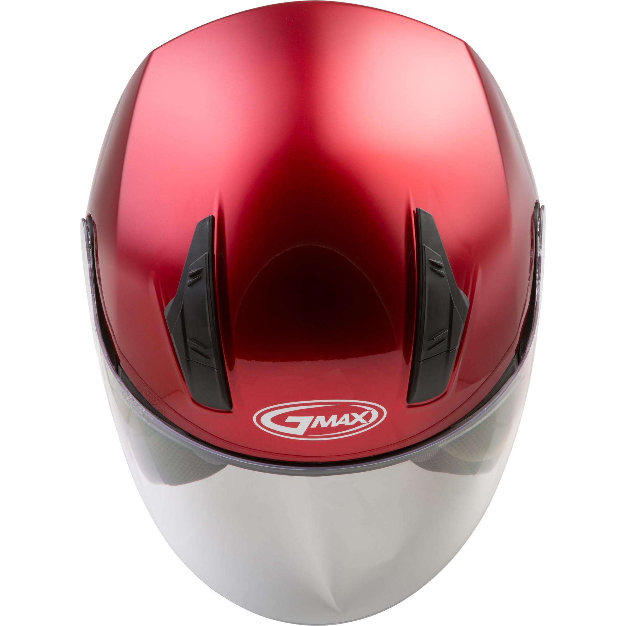 GMAX OF-17 Motorcycle Helmet (Candy Red, Large) - FMVSS 218 Certified DOT Approved Full Face Helmet for Cruiser, Street & Commuter Riding - Comfortable & Safe Bike Gear for Men & Women