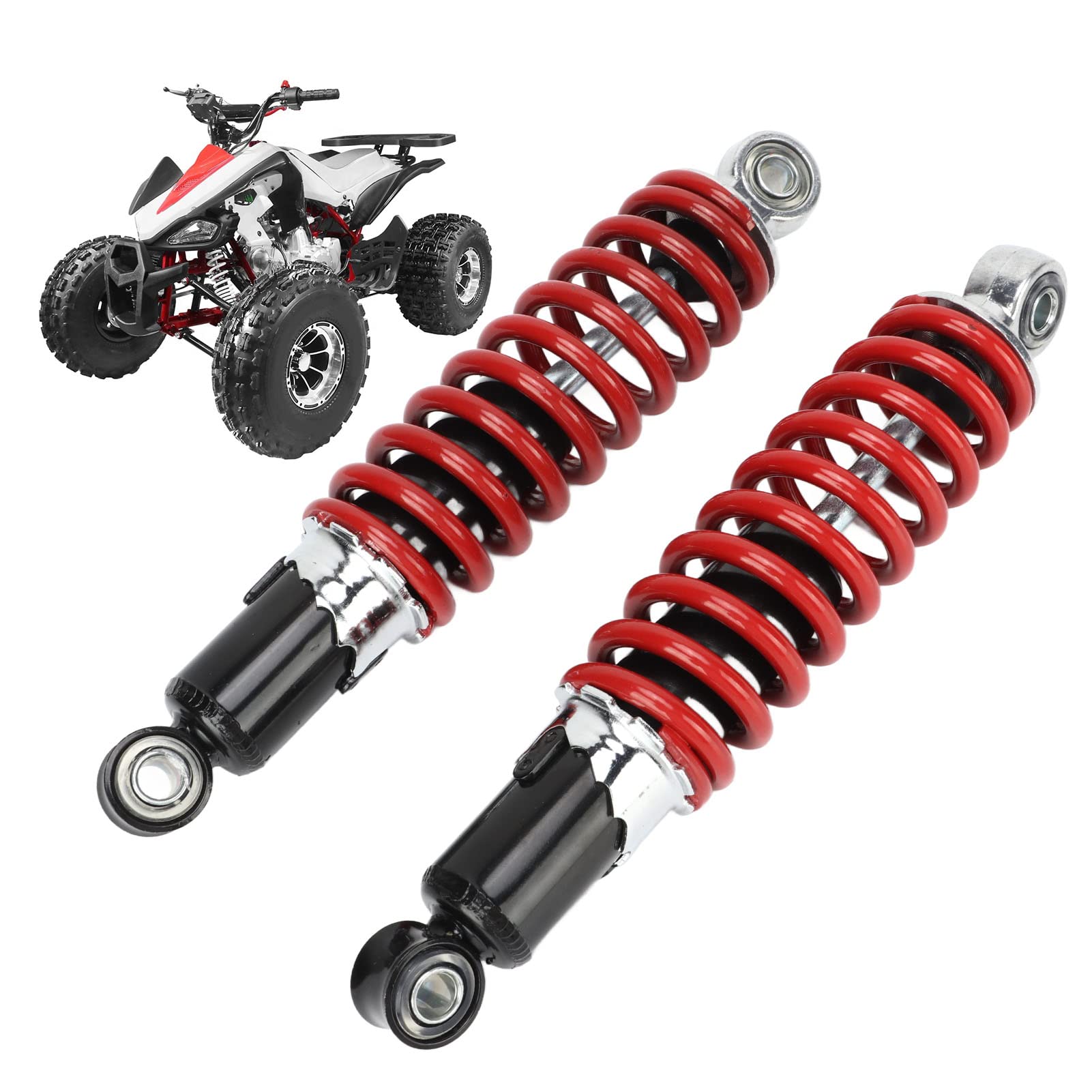 2 Pcs Motorcycle Shock Absorber - 250mm Suspension Damper for Dirt Pit Bike, ATV & Kart - Heavy Duty Shock Absorbers with Brackets - Perfect for Off-Road, Racing & Trail Riding