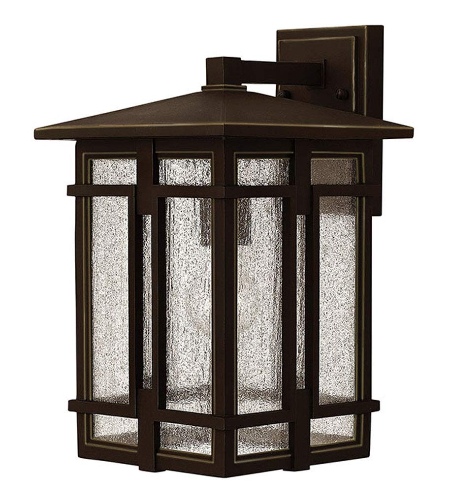 Hinkley Tucker Collection One Light Medium Outdoor Wall Mount in Oil Rubbed Bronze - Perfect for Porch, Patio, and Exterior Entryway Lighting