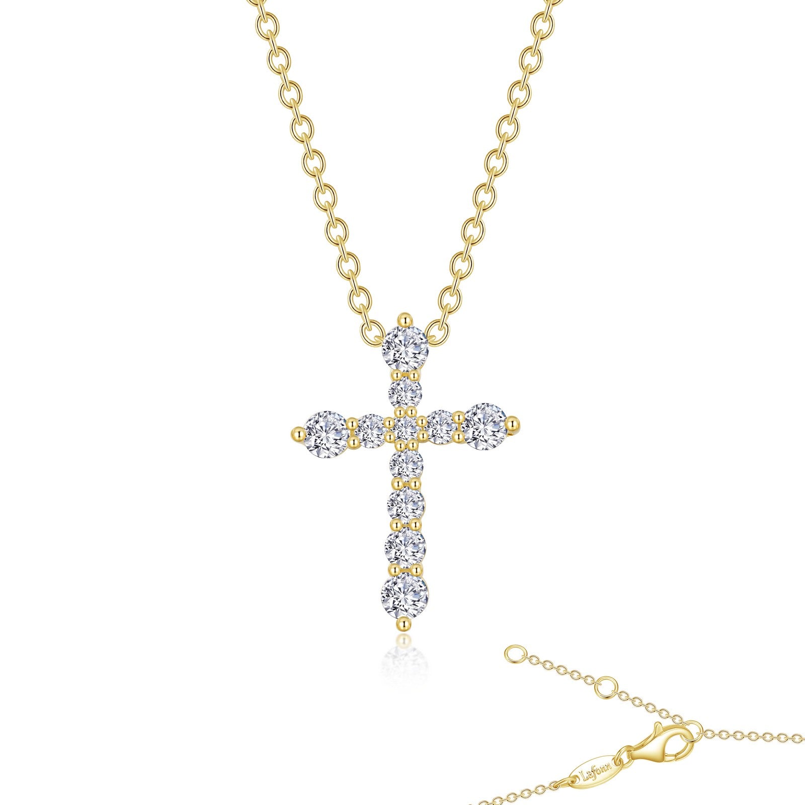 0.67 CTW Diamond Cross Pendant Necklace for Women - 14K Gold Religious Jewelry Gift for Baptism, First Communion & Everyday Wear