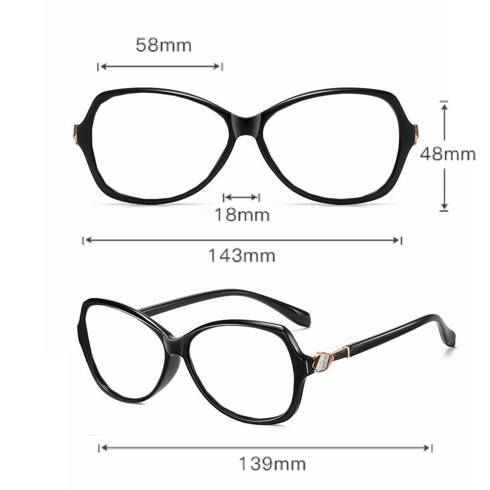 Fashion Women's Photochromic Gray Progressive Multifocal Presbyopic Glasses with Rhinestone Accents - Computer Readers & Light Adaptive Sunglasses for Reading, Driving, and Outdoor Activities